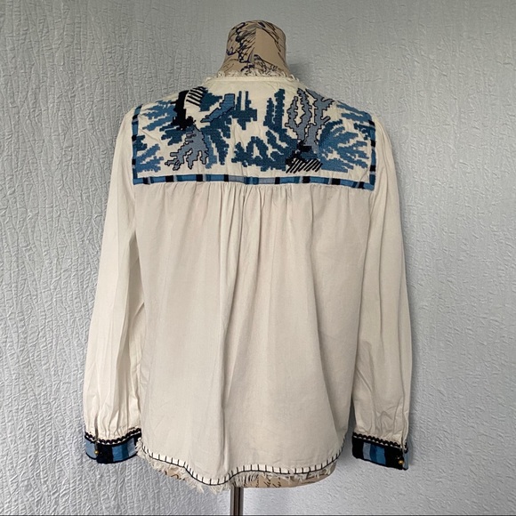 Zara Embroidered Cotton Boho Jacket - Picture 4 of 8